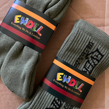 LEGENDARY EDITION KNITTED OLIVE GREEN EWDIL SOCKS (1 PAIR)